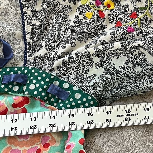 Anthropologie FEI Flores Peasant Top Blouse Mixed Media Silk Floral Embroidery 8 - Picture 11 of 12